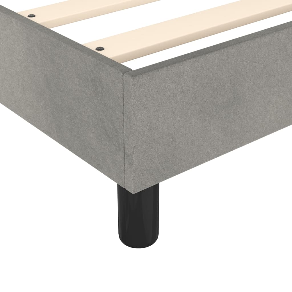 Boxspringframe fluweel lichtgrijs 100x200 cm