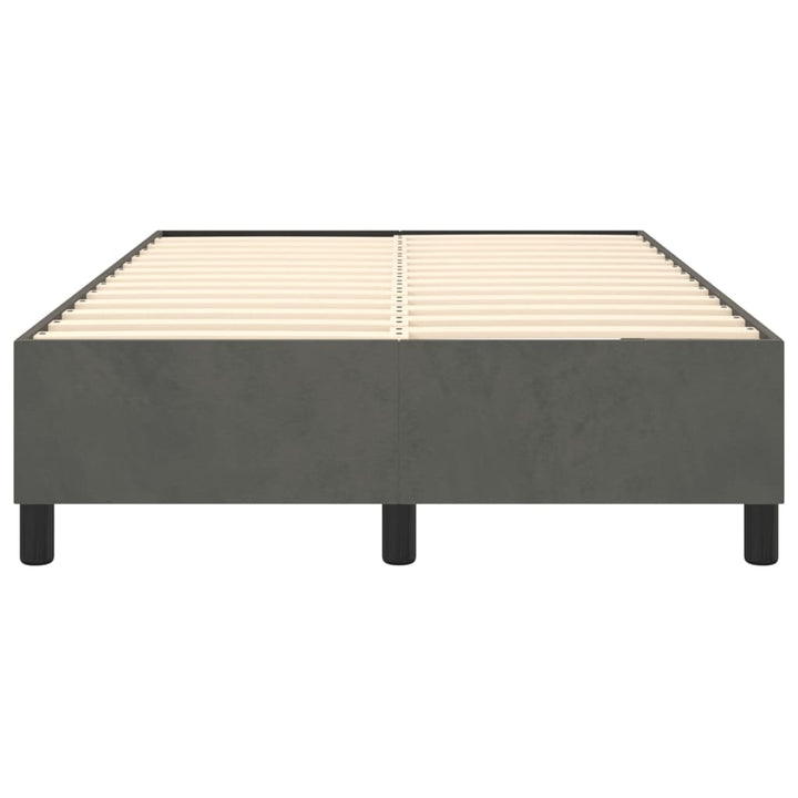 Boxspringframe fluweel donkergrijs 120x200 cm