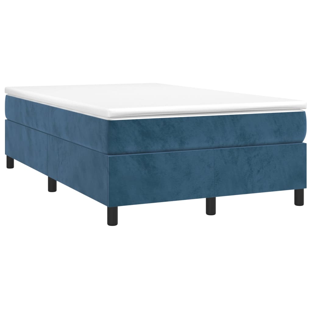 Boxspringframe fluweel donkerblauw 120x200 cm