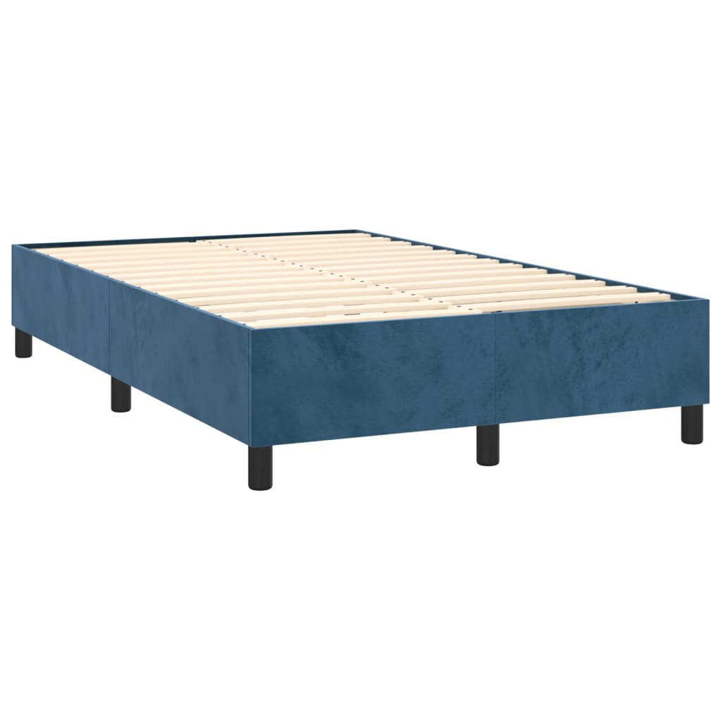 Boxspringframe fluweel donkerblauw 120x200 cm