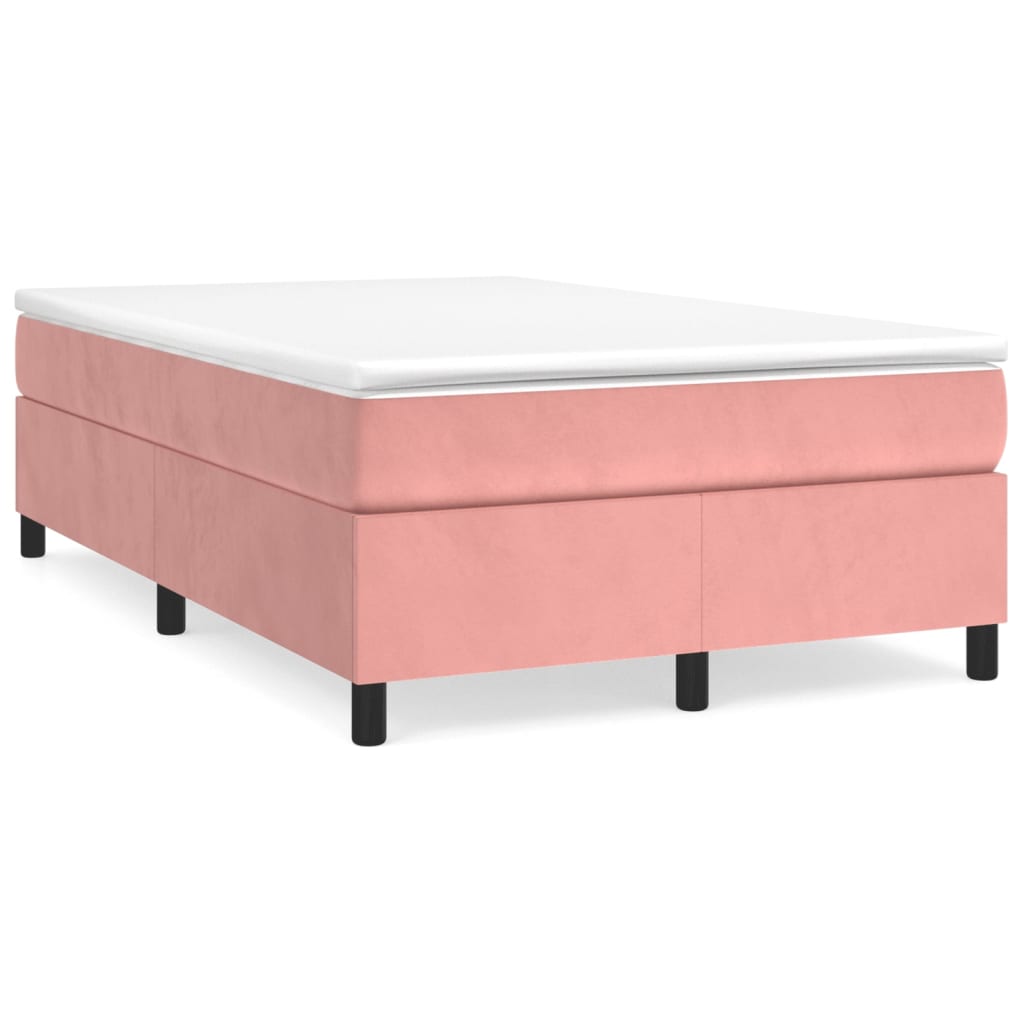 Boxspringframe fluweel roze 120x200 cm