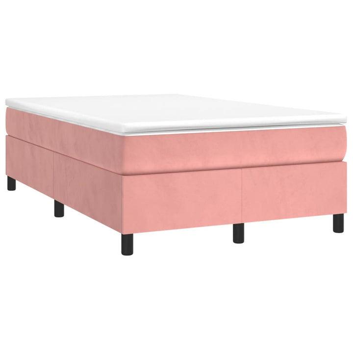 Boxspringframe fluweel roze 120x200 cm