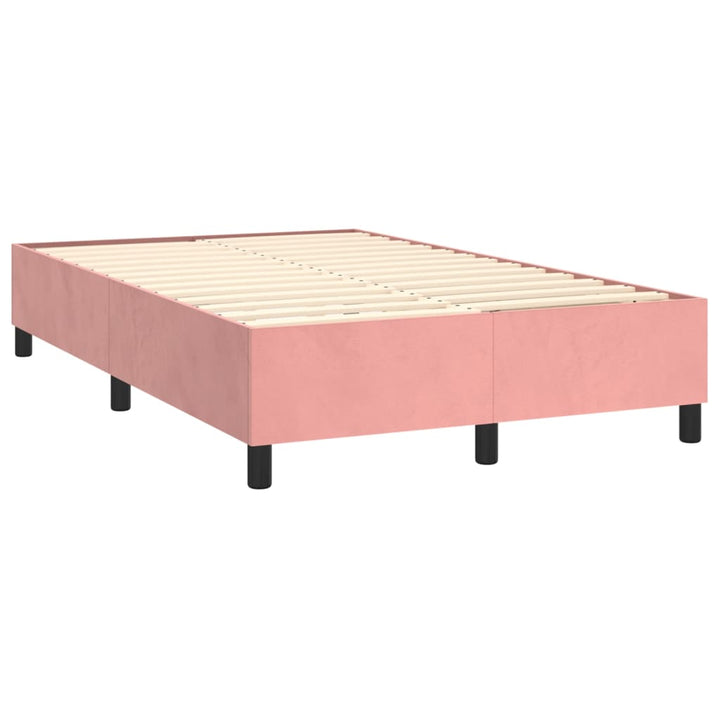 Boxspringframe fluweel roze 120x200 cm