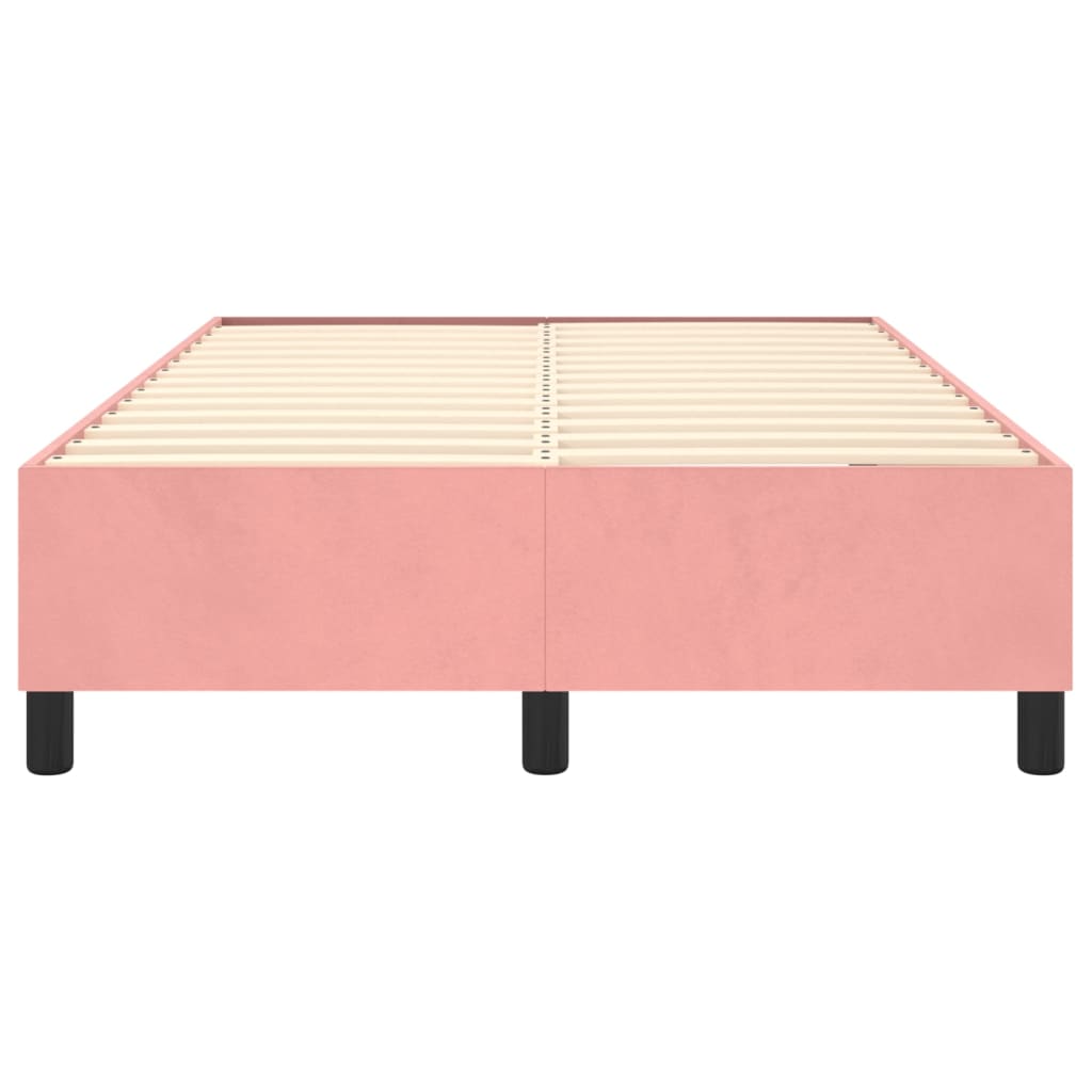 Boxspringframe fluweel roze 120x200 cm