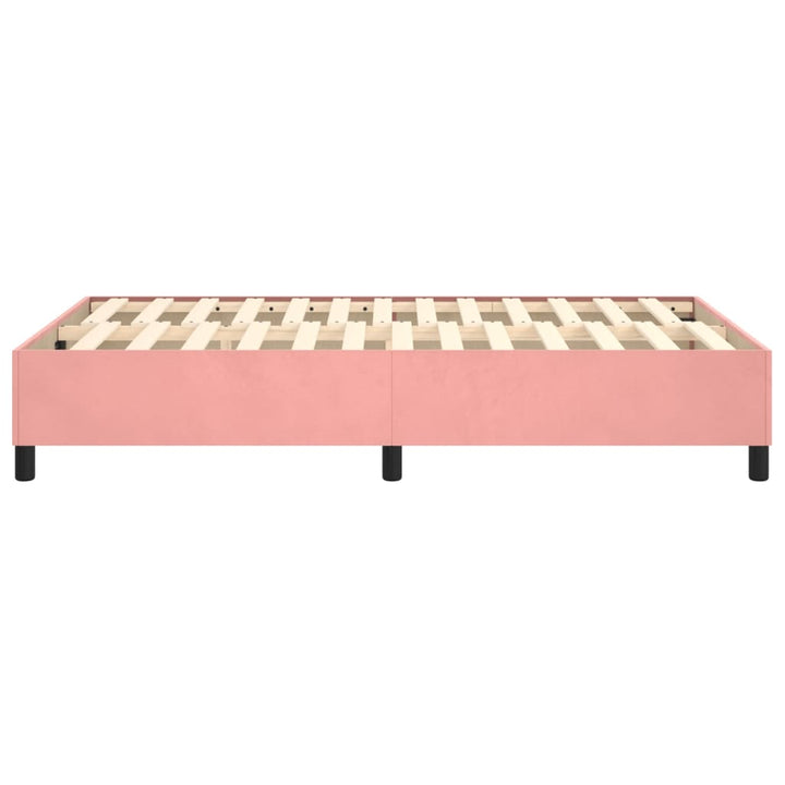 Boxspringframe fluweel roze 120x200 cm