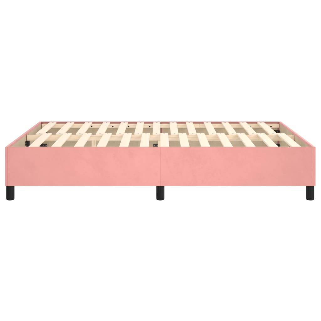 Boxspringframe fluweel roze 140x190 cm