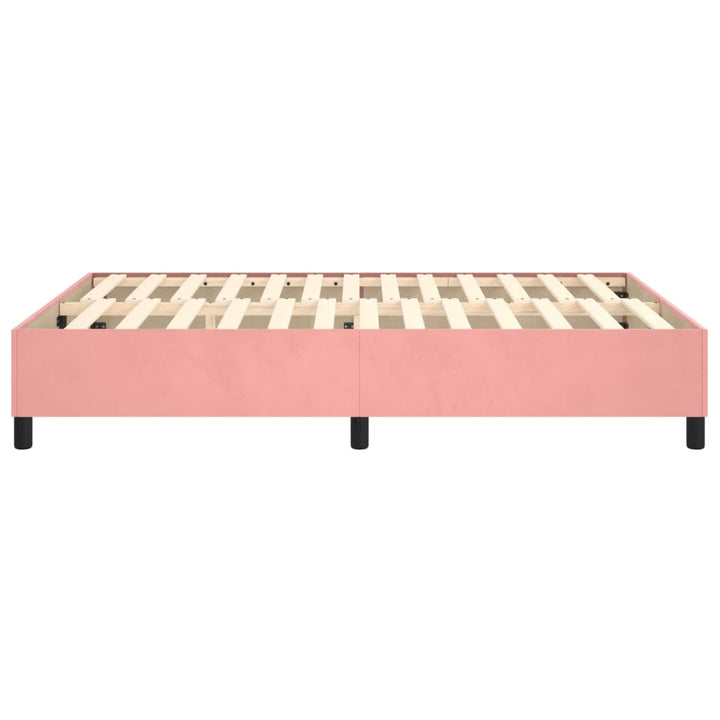 Boxspringframe fluweel roze 140x190 cm