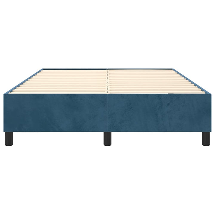 Boxspringframe fluweel donkerblauw 140x200 cm