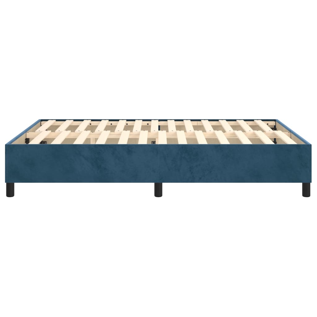 Boxspringframe fluweel donkerblauw 140x200 cm