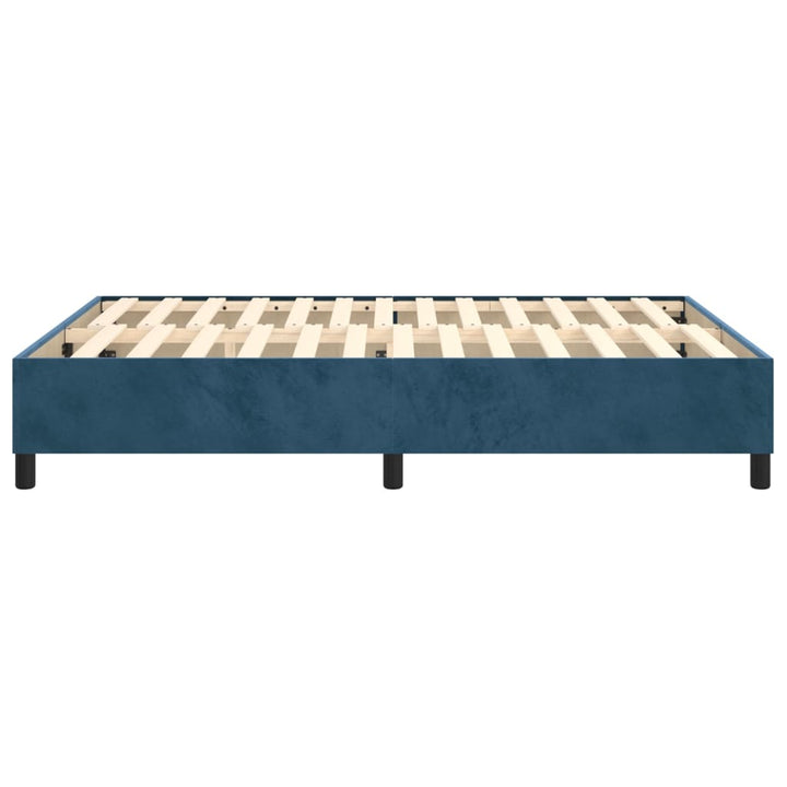 Boxspringframe fluweel donkerblauw 140x200 cm