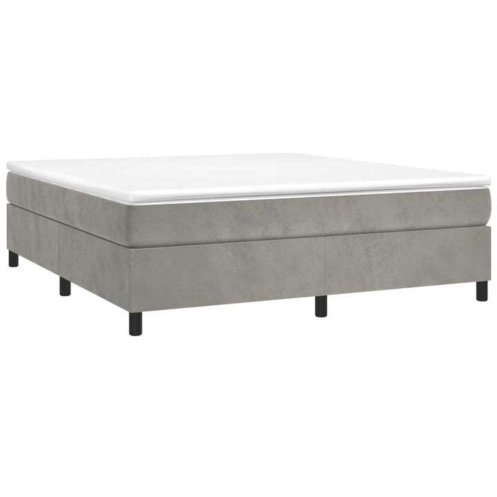 Boxspringframe fluweel lichtgrijs 160x200 cm