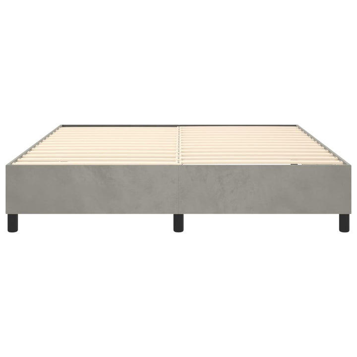 Boxspringframe fluweel lichtgrijs 160x200 cm