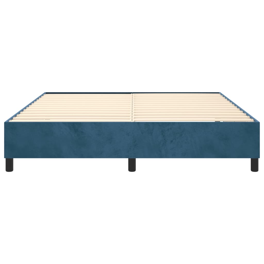 Boxspringframe fluweel donkerblauw 160x200 cm