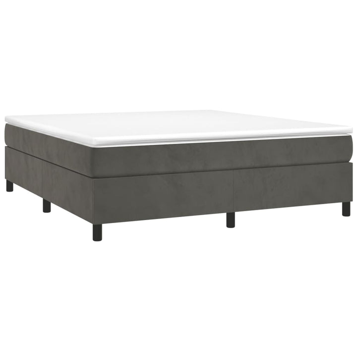 Boxspringframe fluweel donkergrijs 180x200 cm