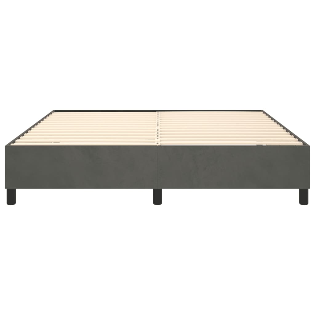 Boxspringframe fluweel donkergrijs 180x200 cm