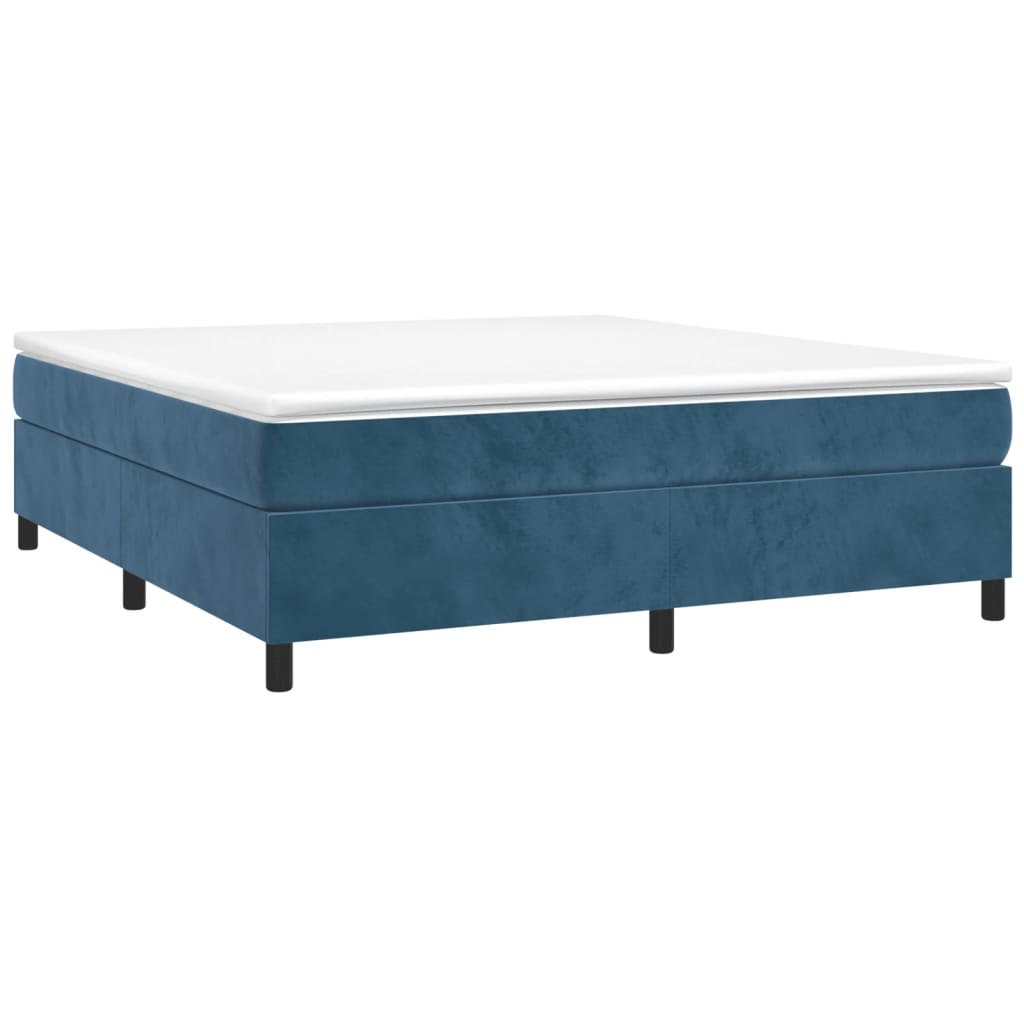 Boxspringframe fluweel donkerblauw 180x200 cm