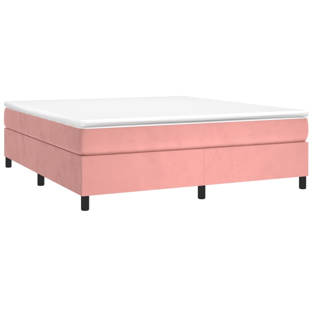 Boxspringframe fluweel roze 180x200 cm