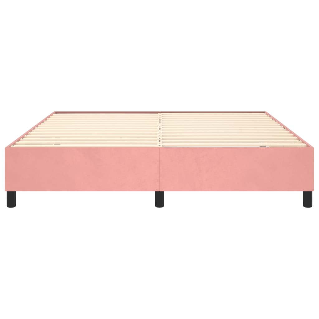 Boxspringframe fluweel roze 180x200 cm