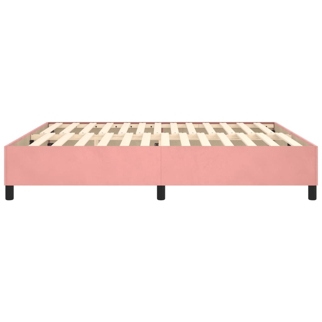 Boxspringframe fluweel roze 180x200 cm