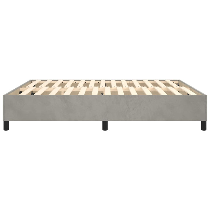 Boxspringframe fluweel lichtgrijs 200x200 cm