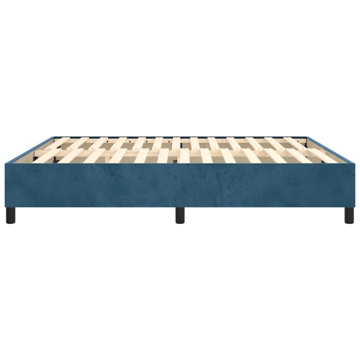 Boxspringframe fluweel donkerblauw 200x200 cm