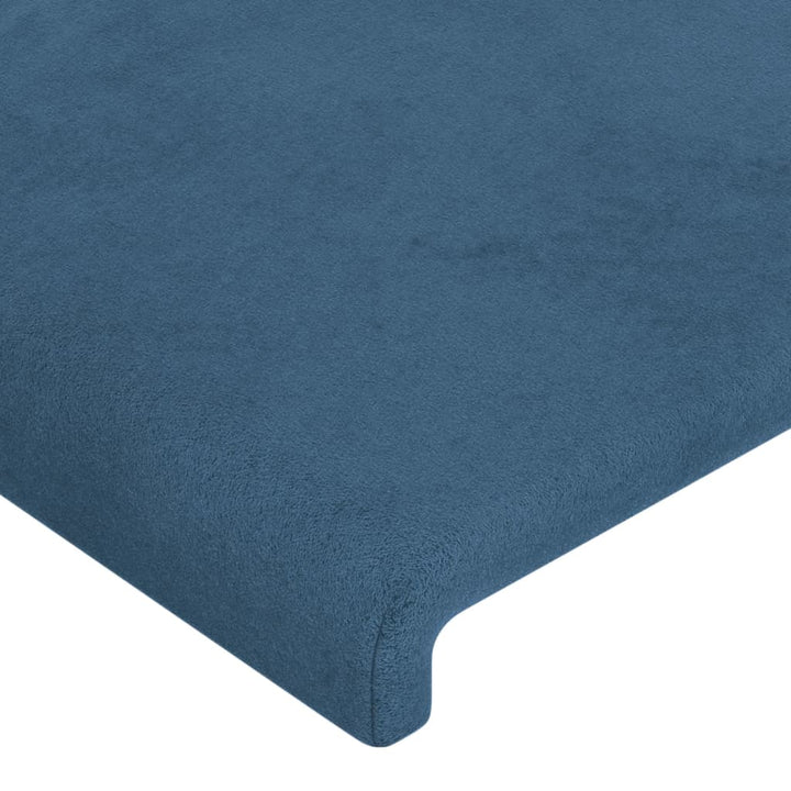 Hoofdborden 2 st 100x5x78/88 cm fluweel donkerblauw