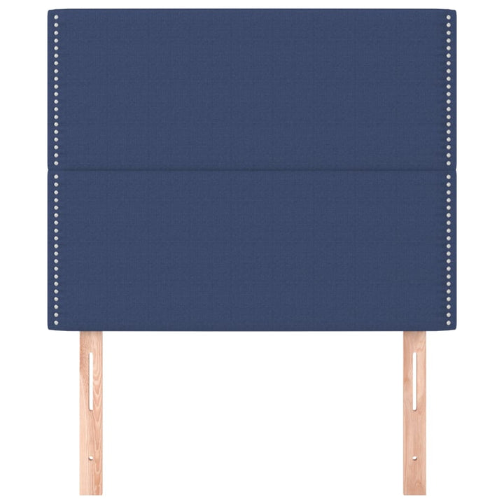 Hoofdborden 2 st 90x5x78/88 cm stof blauw