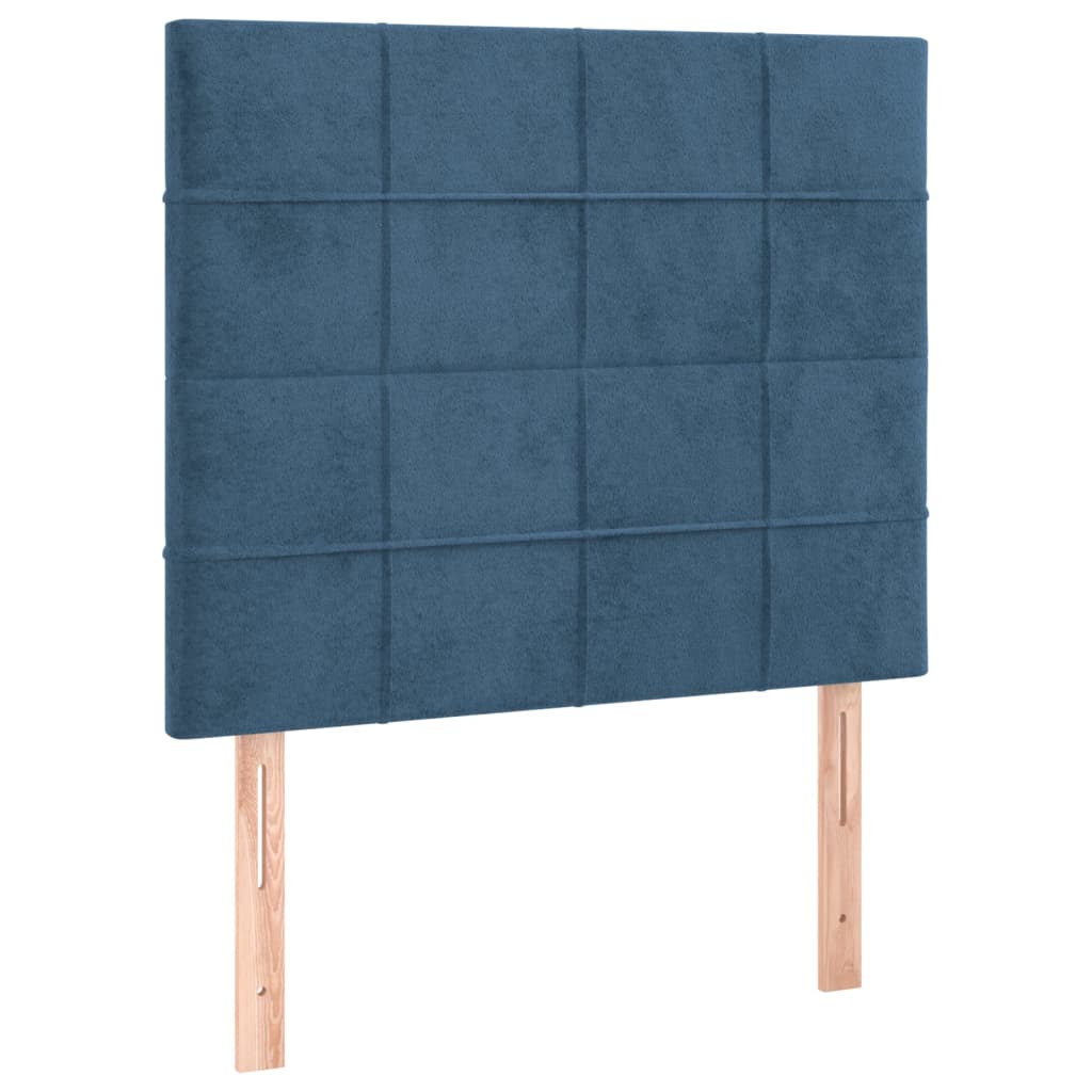 Hoofdborden 2 st 80x5x78/88 cm fluweel donkerblauw