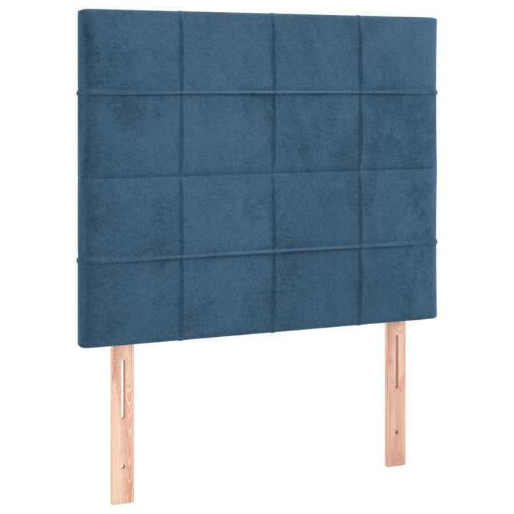 Hoofdborden 2 st 80x5x78/88 cm fluweel donkerblauw