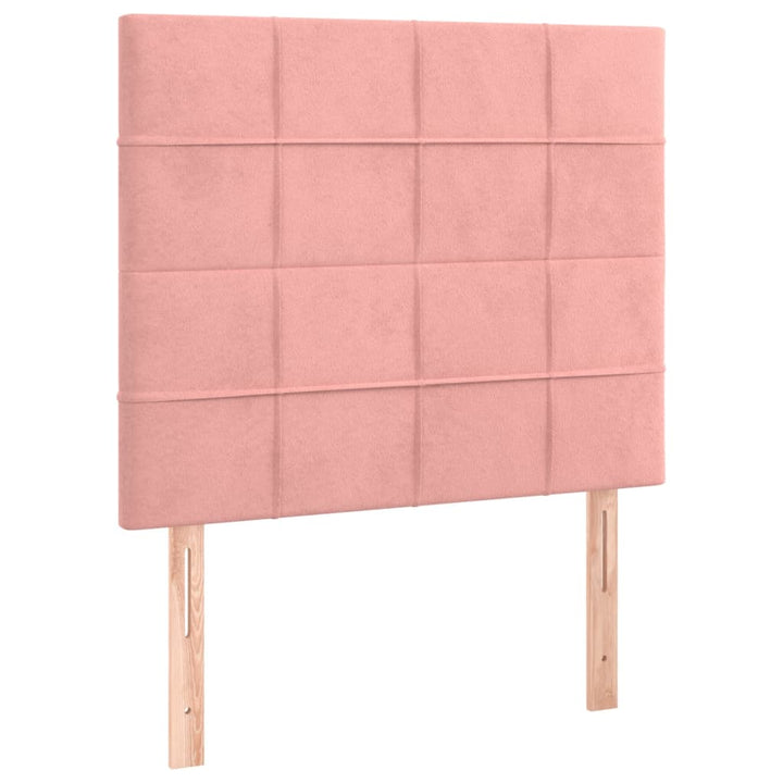 Hoofdborden 2 st 80x5x78/88 cm fluweel roze