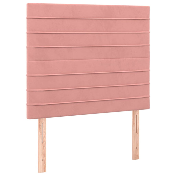 Hoofdborden 2 st 80x5x78/88 cm fluweel roze