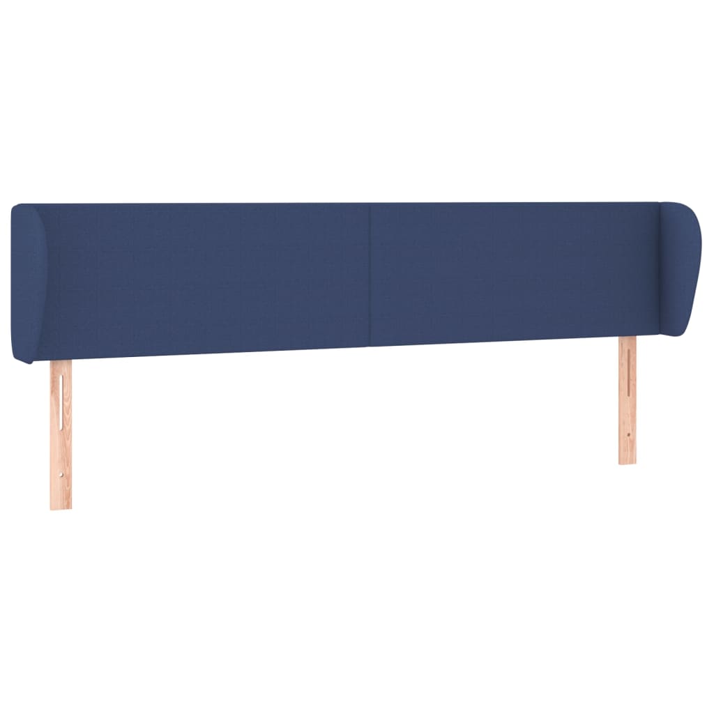 Hoofdbord met randen 183x23x78/88 cm stof blauw