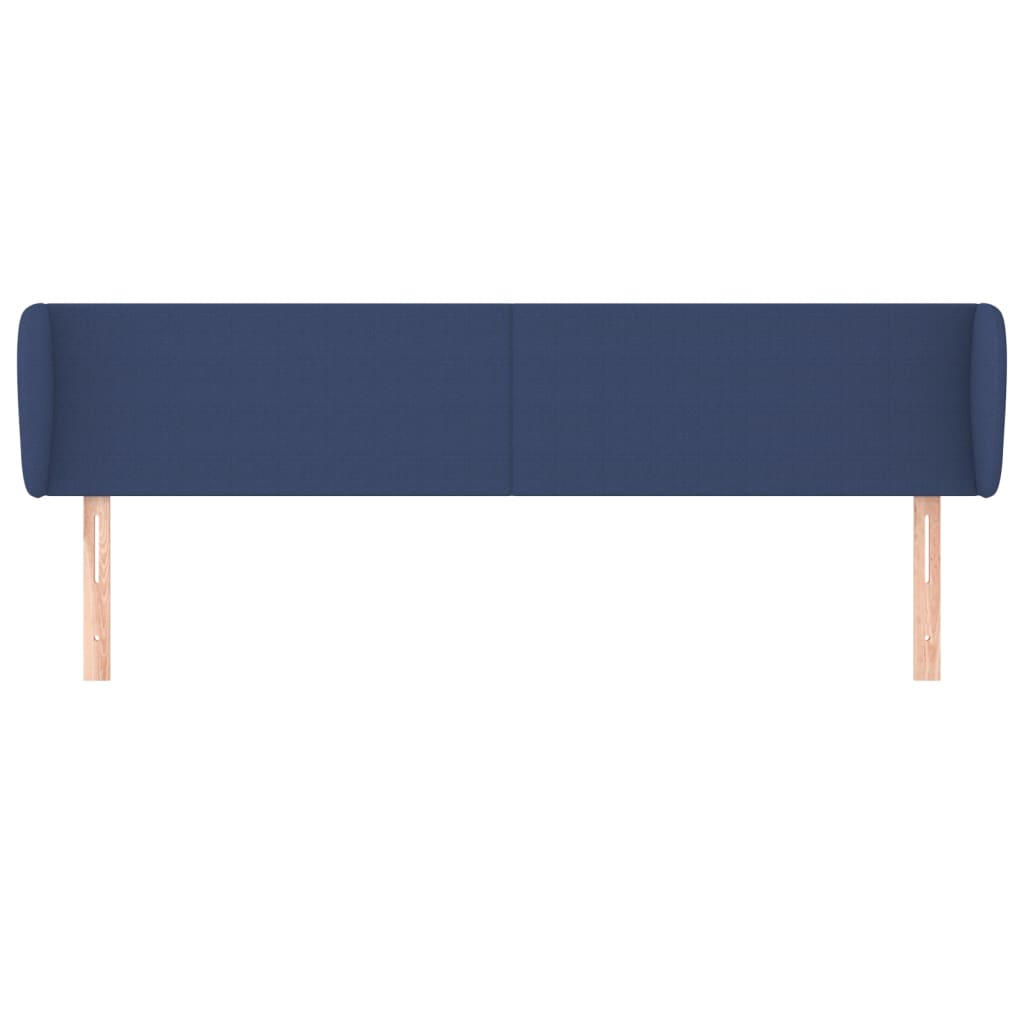 Hoofdbord met randen 183x23x78/88 cm stof blauw