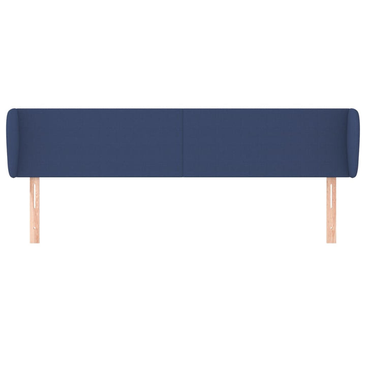 Hoofdbord met randen 183x23x78/88 cm stof blauw