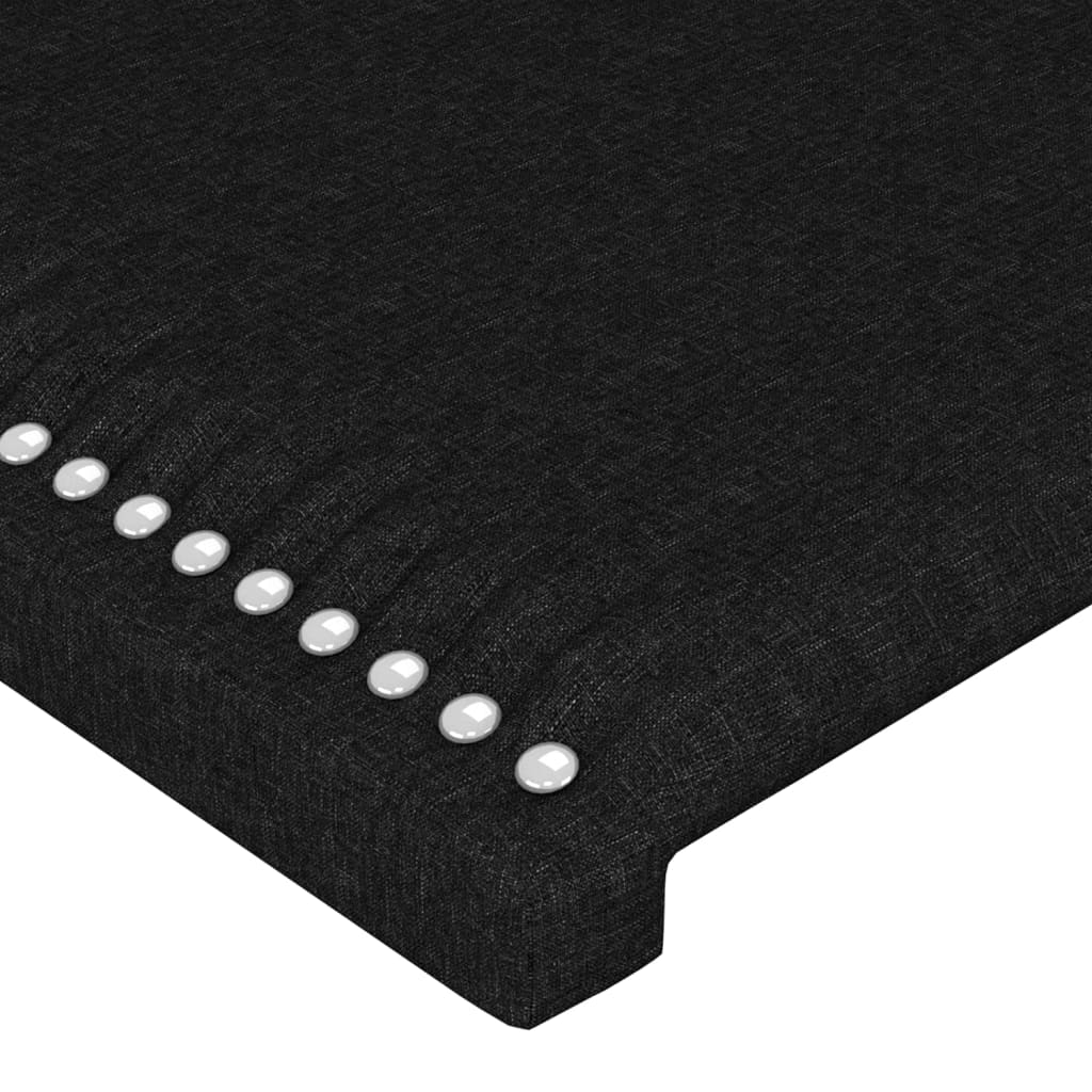 Hoofdbord met randen 83x23x78/88 cm stof zwart