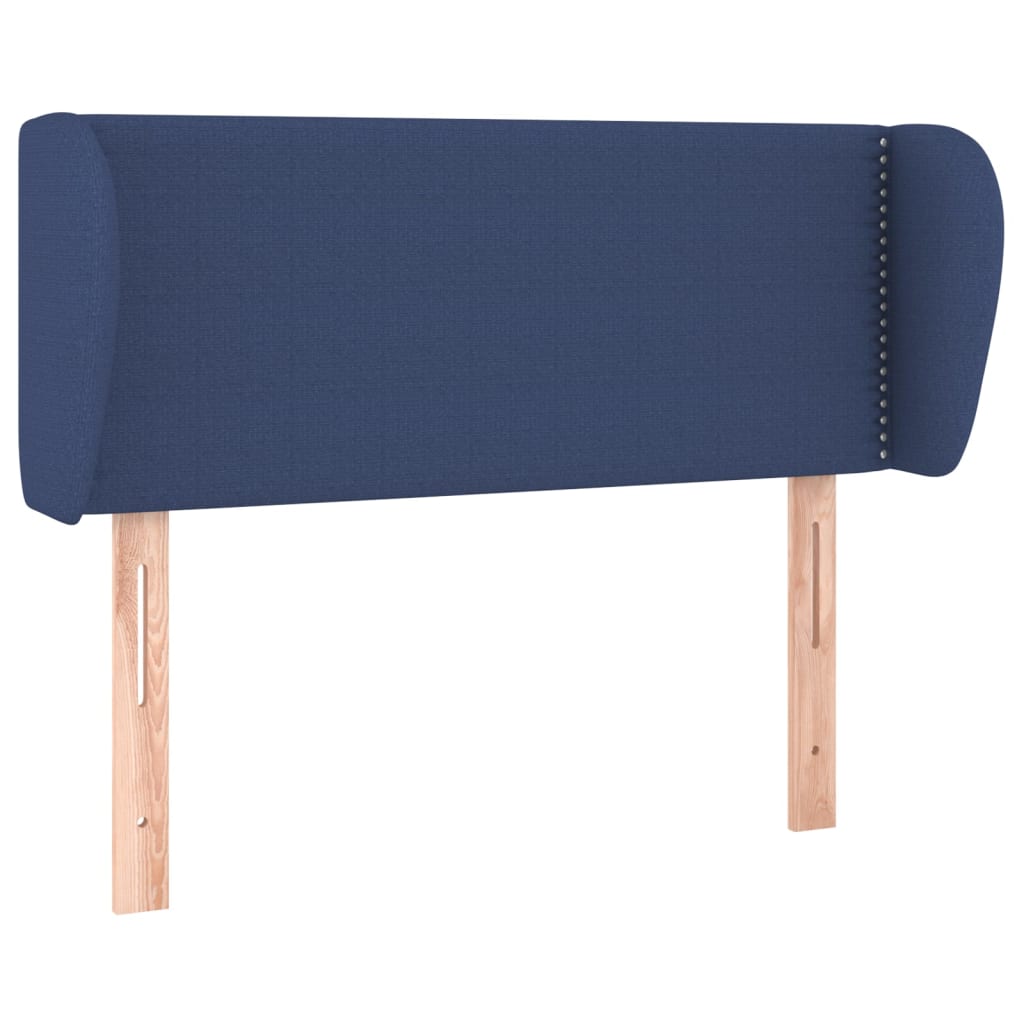 Hoofdbord met randen 93x23x78/88 cm stof blauw