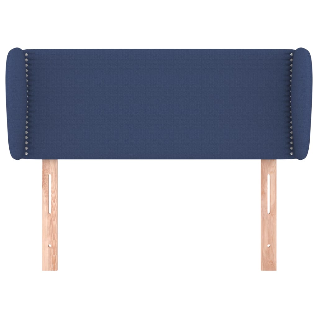 Hoofdbord met randen 93x23x78/88 cm stof blauw