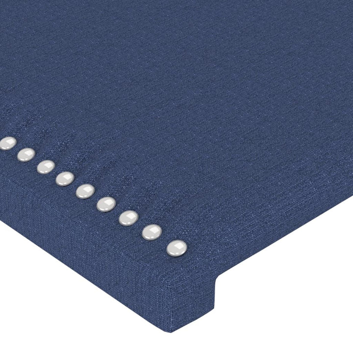 Hoofdbord met randen 147x23x78/88 cm stof blauw