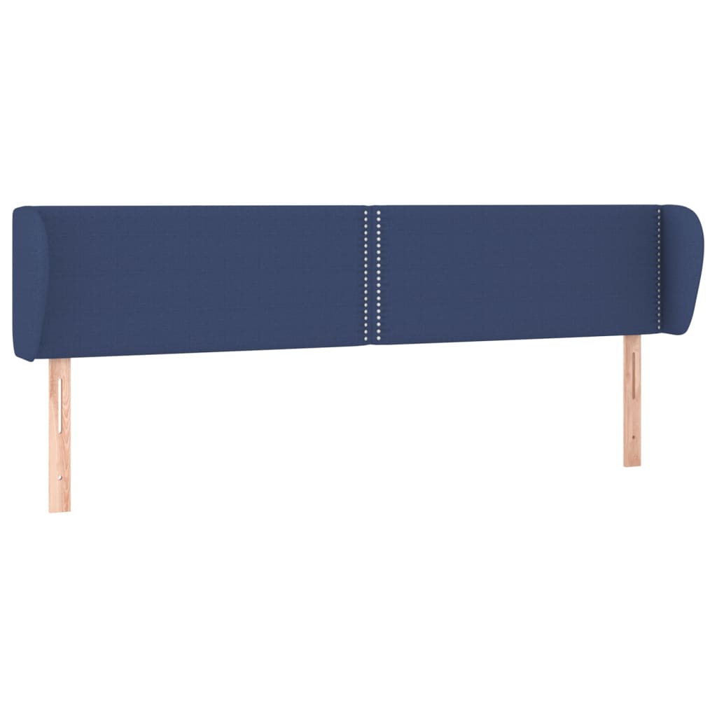 Hoofdbord met randen 163x23x78/88 cm stof blauw