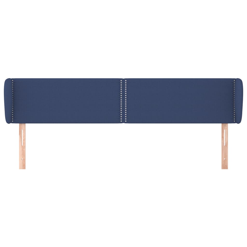 Hoofdbord met randen 163x23x78/88 cm stof blauw