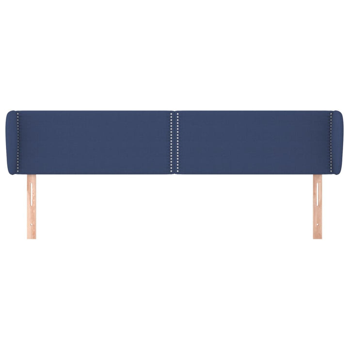 Hoofdbord met randen 183x23x78/88 cm stof blauw