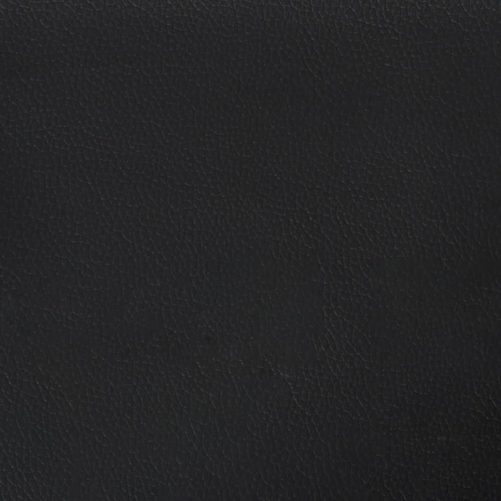 Hoofdbord met randen 203x23x78/88 cm kunstleer zwart