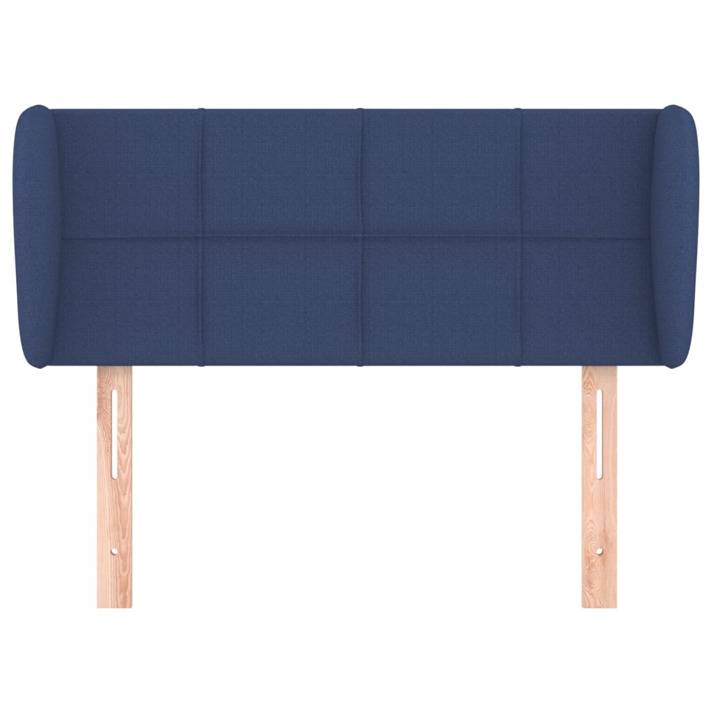 Hoofdbord met randen 103x23x78/88 cm stof blauw