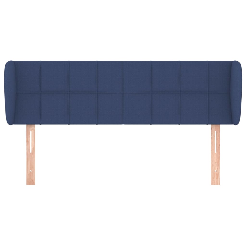 Hoofdbord met randen 147x23x78/88 cm stof blauw