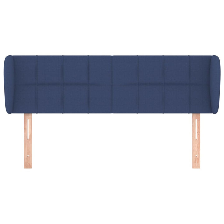 Hoofdbord met randen 147x23x78/88 cm stof blauw