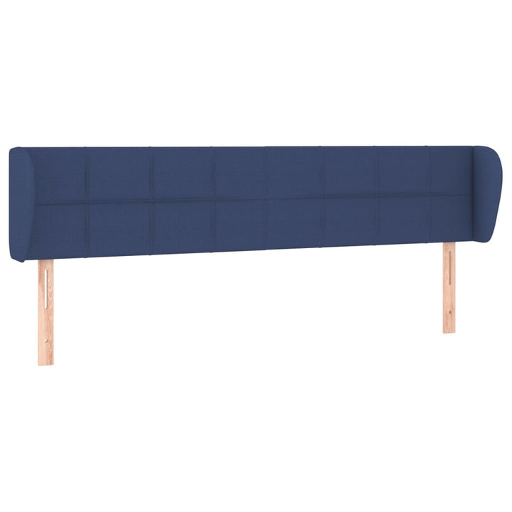 Hoofdbord met randen 163x23x78/88 cm stof blauw