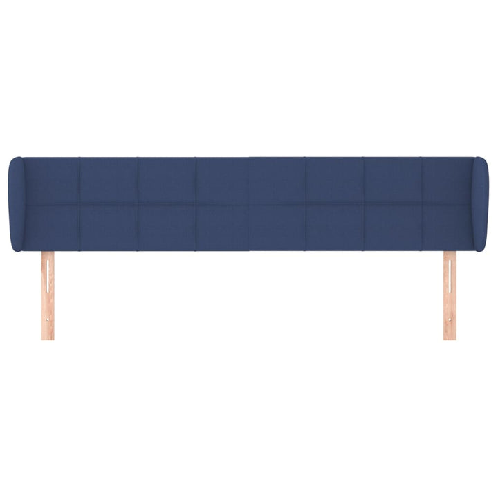 Hoofdbord met randen 163x23x78/88 cm stof blauw