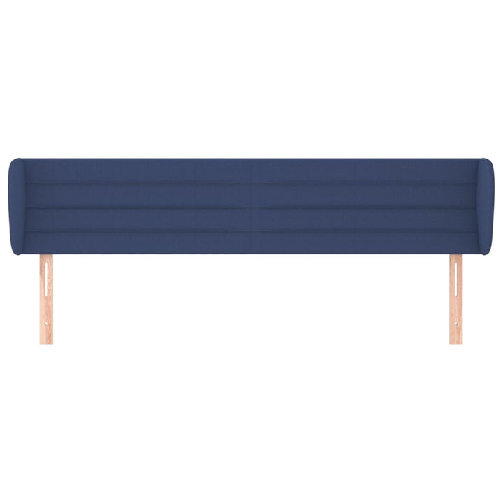 Hoofdbord met randen 203x23x78/88 cm stof blauw