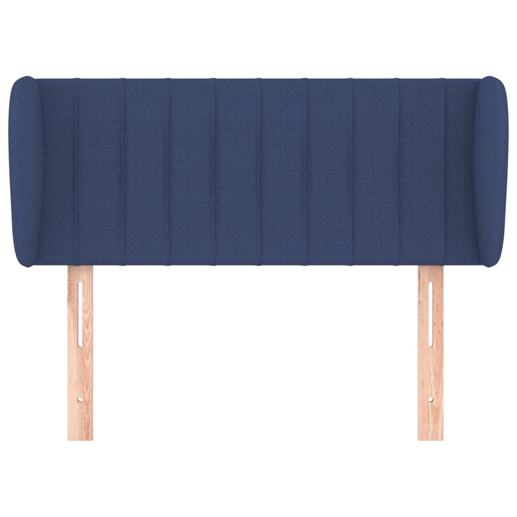 Hoofdbord met randen 83x23x78/88 cm stof blauw