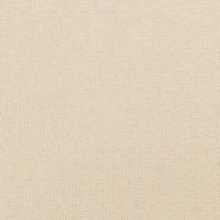 Hoofdbord met randen 147x23x78/88 cm stof crèmekleurig